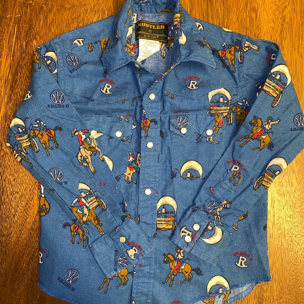 Vintage Rustler by Wrangler Pearl Snap